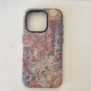 Artistic Floral Phone Case with Multicolor Design